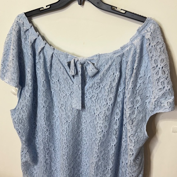 LC Lauren Conrad Light Blue Lace Tunic - Picture 10 of 16